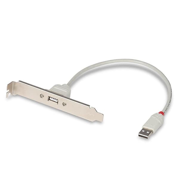 Lindy USB PC-bagplade - USB-adapter - USB type A, 4-benet (W) - USB type A, 4-benet (M) - 30 cm (33123)