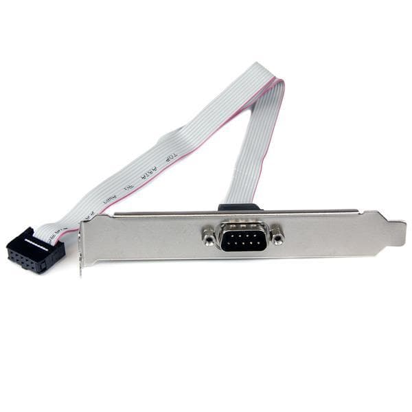 StarTech.com 40 cm 9-stifts seriell hane till 10-stifts moderkortslucka - seriell panel - DB-9 (M) till 10-stifts IDC (V) - 41 cm - Grå