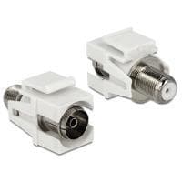DeLOCK - antenneadapter - F-stik (F) - til - IEC-stik (F) - coax (86334)