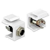 DeLOCK Keystone-modul - x DC 5,5 x 2,1 mm sokkel - 3 x loddeforbindelse til kabel (1 x spænding, 2 x jord) (86355)