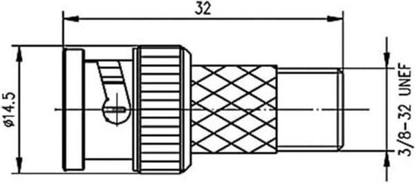 Telegärtner J01008A0023 J01008A0023 BNC-adapter BNC-stik - F-stik 1 stk.