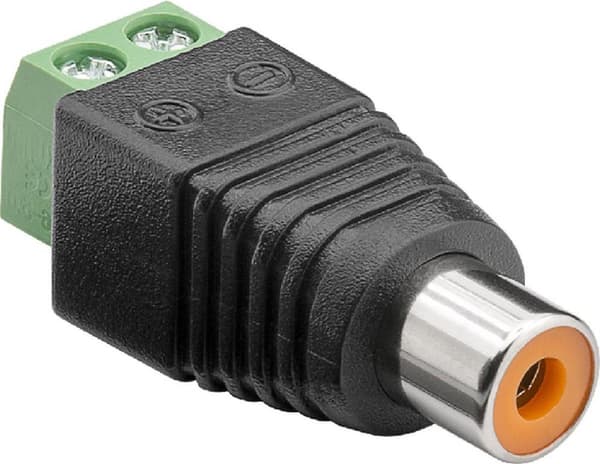 Goobay 76741 Kabelafstandsstykke 2-benet RCA Sort, Grøn