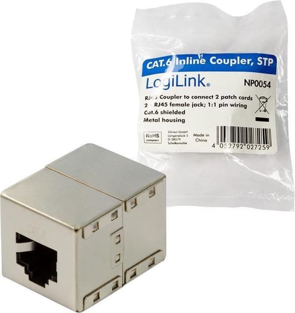 LogiLink patchkabelstik 1:1 Kat. 6 STP, Metalhus
