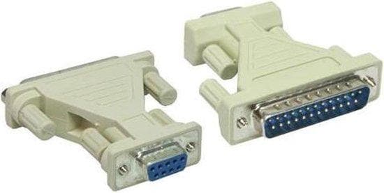 Alcasa 4073 D-Sub 9-benet D-Sub 25-benet hvidt kabelinterface/adapter (4073)