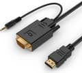 Miniatyrbillede 6 af 6: Gembird A-HDMI-VGA-03-10 videokabeladapter 3 m HDMI + 3,5 mm VGA (D-Sub) Sort