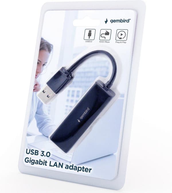 Gembird NIC-U3-02 nätverkskort Ethernet 1000 Mbit/s