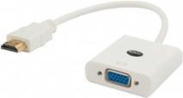 Savio CL-27B videokabeladapter HDMI Type A (Standard) VGA (D-Sub) Hvid