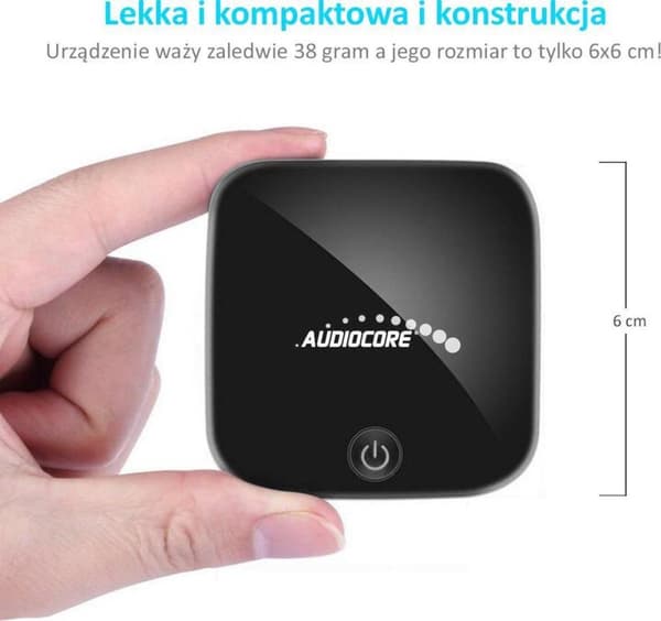 Baseus Qiyin Bluetooth 5.0 AUX-vastaanotin (musta)