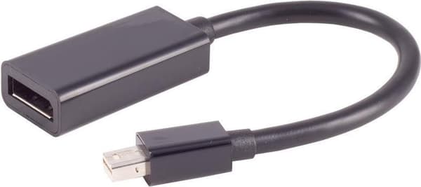 S/CONN maksimal tilslutning Mini DisplayPort 1.2-adapter, Mini DisplayPort han til DisplayPort hun, 4K, 0,2m (10-01032)