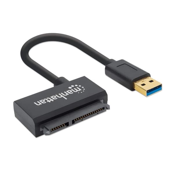 Manhattan USB 3.2 Gen 1 (USB 3.0) Adapter [1x USB 3.2 Gen 1 kontakt A (USB 3.0) - 1x SATA kombinationskontakt 15+7-stift] hane
