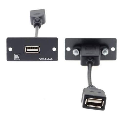 Kramer WU-AA - Modulær frontplade Snap-In - USB Type A - Sort