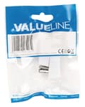 Miniatyrbillede 5 af 5: Valueline Vlsp40900w Vinklede Coax Connectors Coax Han Hvid