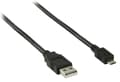 Miniatyrbild 2 av 3: Valueline Vlcp60500b05 Usb 2.0 Usb A Hane - Usb Micro B Hane Kabel 0,50 M Svart