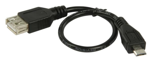 Valueline Vlcp60570b02 Usb 2.0 Usb Micro B Hane - Usb A Hona Adapterkabel 0,20m Svart
