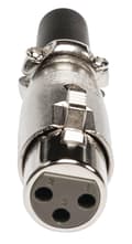 Miniatyrbillede 2 af 3: Valueline XLR-3FCL-stik XLR 3-benet hun metal sølv