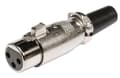 Miniatyrbillede 1 af 3: Valueline XLR-3FCL-stik XLR 3-benet hun metal sølv
