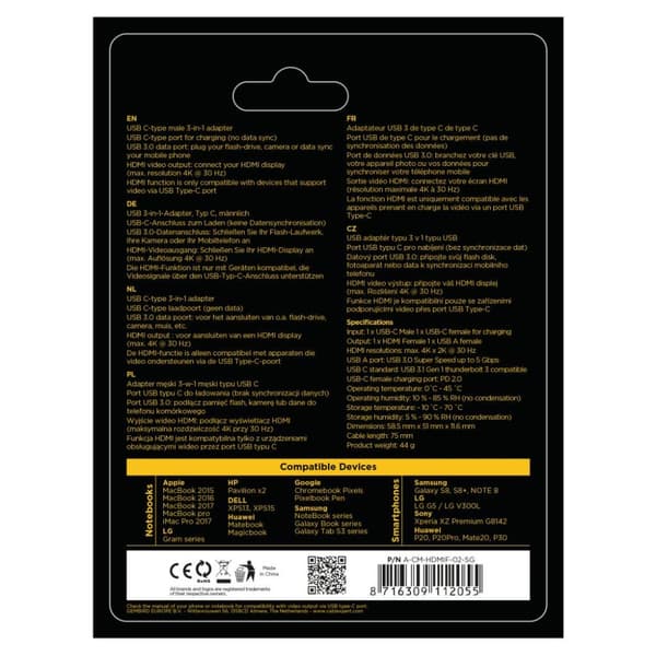 Cableexpert Gmb Usb-c Multi Adapter 3-i-1