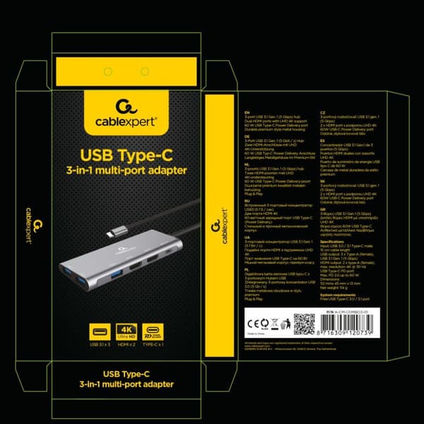 Cableexpert Gmb Usb-c Multi-port 3-i-1