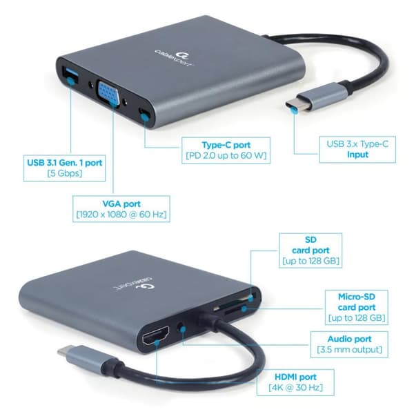 Cableexpert Gmb Usb-c Multi-port 6-i-1