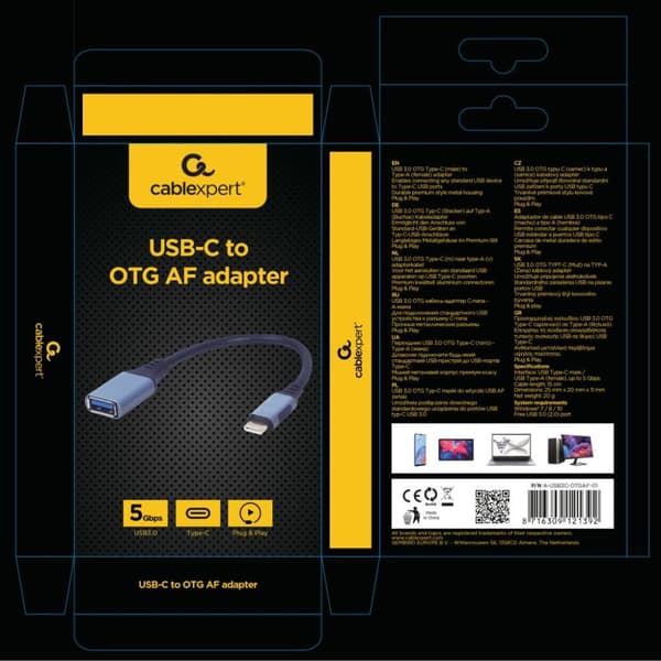 Cableexpert Gmb Adapter Usb-c->usb-a(f)