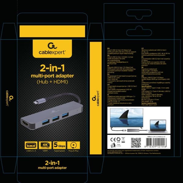 Cableexpert Gmb Usb-c Multi-port 2-i-1
