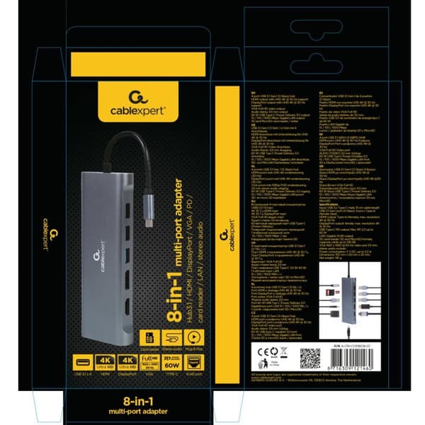 Cableexpert Gmb Usb-c Multi-port 8-i-1