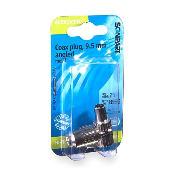 Scanpart Tv Plug 9,5(m) Vinklad Metall