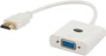 Miniatyrbild 3 av 4: Savio CL-27 videokabeladapter 0,2 m VGA (D-Sub) HDMI Typ A (Standard) Vit