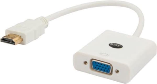 Savio CL-27 videokabeladapter 0,2 m VGA (D-Sub) HDMI Typ A (Standard) Vit