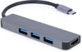 Pikkukuva 1 / 5: Gembird A-CM-COMBO2-01 USB Type-C 2-in-1 -moniporttisovitin (keskitin + HDMI)