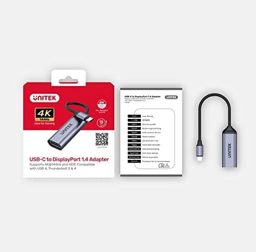 UNITEK-ADAPTER USB-C, DISPLAYPORT 1.4, 8K@60HZ, V1415A