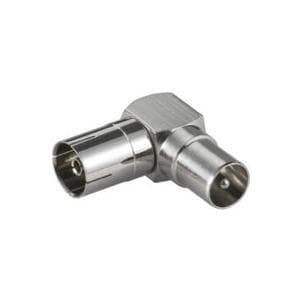 MicroConnect - RF Adapter - F-Connector Hun til F-Connector Han - Coax - Vinklet stik