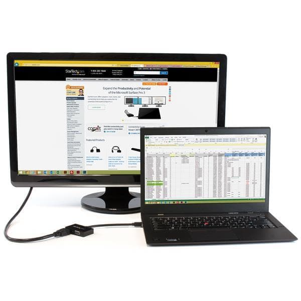 StarTech.com A/V-reseadapter: 2-i-1 Mini DisplayPort till HDMI eller VGA-omvandlare