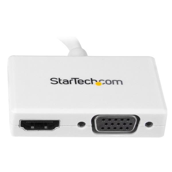 StarTech.com A/V-reseadapter: 2-i-1 Mini DisplayPort till HDMI eller VGA-omvandlare Vit