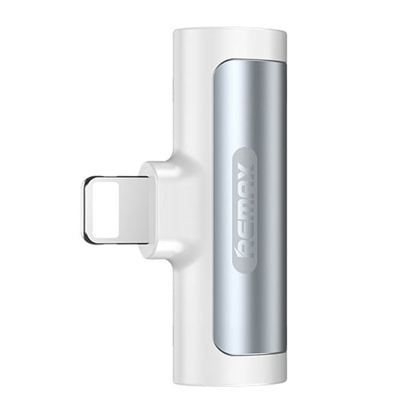 Remax SMOTH-adapter från Lightning-kontakt till 2x Lightning-port vit