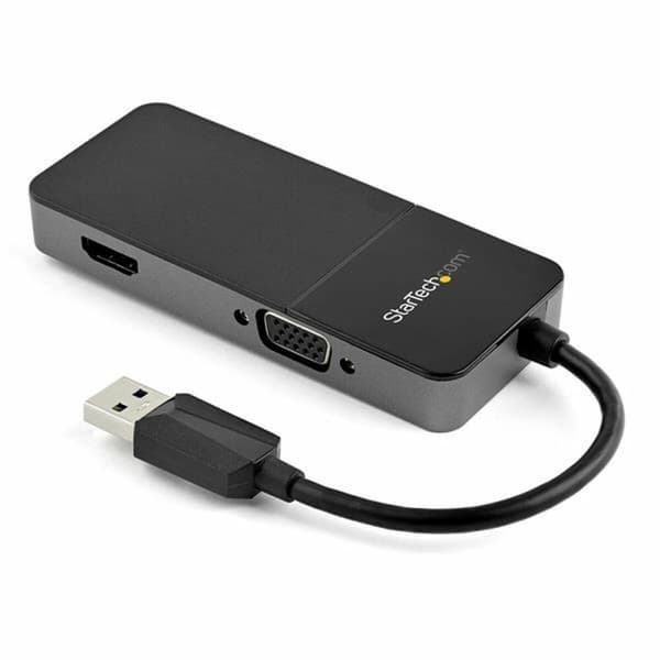 USB til VGA/HDMI-adapter Startech USB32HDVGA Sort 4K Ultra HD Sort, Sølv
