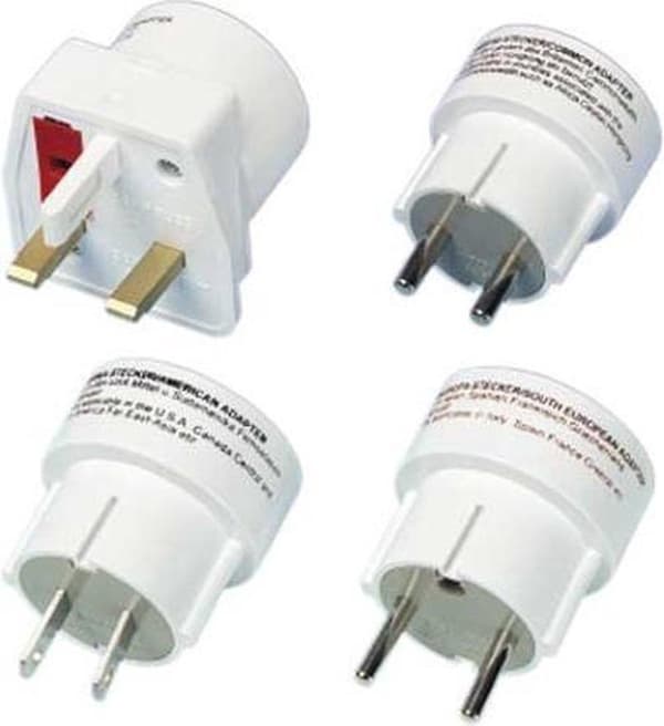 Vivanco Schuko RS 4W - 4-vejs rejsestiksæt Hvid