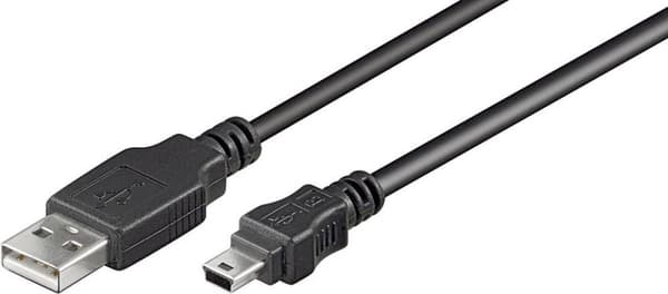 Wentronic 65623 - USB A - Mini-USB B - Hane/Hane - Svart - Koppar (65623)