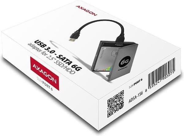 Axagon ADSA-1S6 kabelinterface/kønsadapter USB 3.0 Micro B SATA Sort (ADSA-1S6)