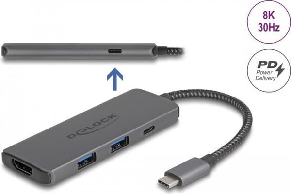 Delock - Dockingstation - USB-C / Thunderbolt 3 / Thunderbolt 4 - HDMI (87804)