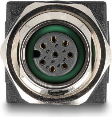 Delock - Netværksadapterkabel - 8-benet M12 (W) skrues til RJ-45 (W) - CAT 6a - IP67 - sort (60062)