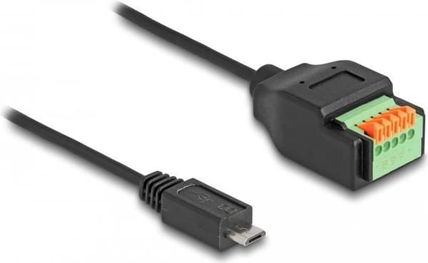 Delock - USB-adapter - 5-bens forbindelsesblok til Micro-USB Type B (M) - USB2.0 - 15 cm - sort (66251)