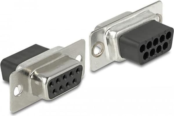 Delock - Seriel adapter - RJ-50 (W) til DB-9 (W) skrues - individuel stifttildeling - grå (66472)