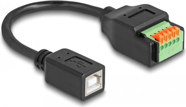 Delock - USB-adapter - 5-stifts anslutningsblock till USB typ B (W) - USB2.0 - 15cm - svart (66250)