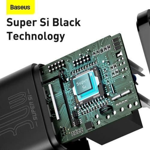 Baseus Super Si PD Wall Charger  30W / 1x USB-C Sort
