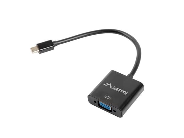 Lanberg AD-0017-BK video cable adapter 0.2 m VGA (D-Sub) HDMI Type A (Standard) Black