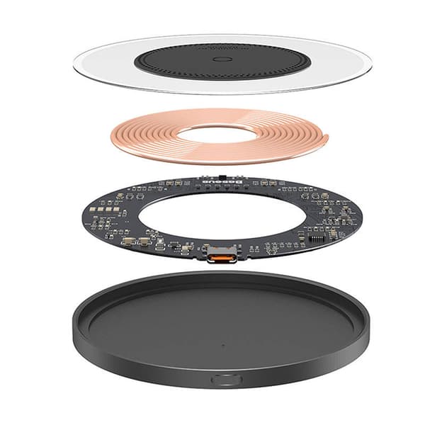 Baseus Wireless Charger BS-W530 PD 15W with Type-C cable PD 24W, 1m, Black (CCJJ050001)