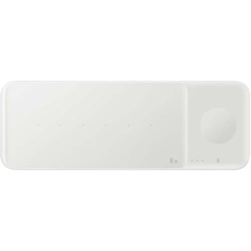 Samsung Wireless Charger Trio Pad 3-in-1, 9W EP-P6300 with Travel charger (25W) + USB cable, White (EP-P6300TWEGEU)