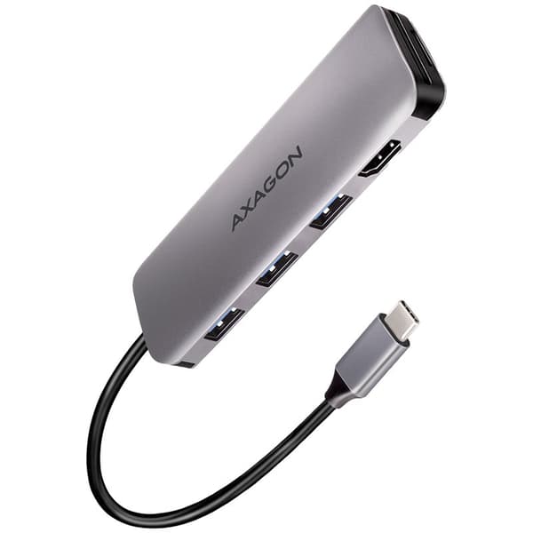 HMC-HCR3A Wieloportowy hub 3x USB-A + HDMI + SD/microSD, USB-C 3.2 Gen1, 20cm USB-C kabel