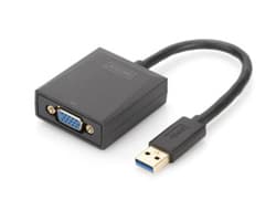 DIGITUS external video adapter - USB 3.0 / VGA Sort